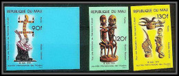 91016 Mali N° 327/329 Muses Sculpture Non Dentelé Imperf ** MNH Lot De 3 Timbres - Mali (1959-...)