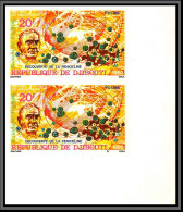 90668c Djibouti N° 523 Alexander Fleming Pénicilline Penicillin Non Dentelé Imperforate ** MNH Paire Coin De Feuille - Djibouti (1977-...)