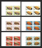 91824a Wallis Et Futuna 291/296 Coquillages Non Dentelé Imperf ** MNH Sea Shell Shells Bloc 4 - Coquillages