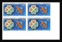 91766b Nouvelle Calédonie N° 229 Annee Des Communications 1983 Telecom Non Dentelé Imperf ** MNH Bloc 4 - Télécom