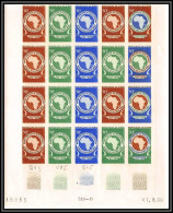 93439 Tchad N°215 Banque Africaine De Deceloppement 1969 Bank Essai Proof Non Dentelé Imperf ** MNH Bloc 20 Coin Daté - Tchad (1960-...)