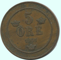 5 ORE 1901 SUECIA SWEDEN Moneda #AC666.2.E.A - Sweden