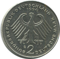 2 DM 1990 D K.SCHUMACHER BRD DEUTSCHLAND Münze GERMANY #AG252.3.D.A - 2 Mark