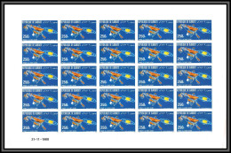 93957 Djibouti PA Yt N°146 Voyager Saturn Planet Espace Space 1980 Non Dentelé Imperf ** MNH Feuille Sheet Coin Daté - Djibouti (1977-...)