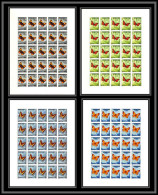 93952 Djibouti Yt N°477/480 MI 212/215 Papillons Butterflies 1978 Non Dentelé Imperf ** MNH Feuille Complete Sheet - Dschibuti (1977-...)