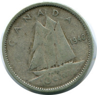 10 CENTS 1940 KANADA CANADA SILBER Münze #AR976.D.A - Canada