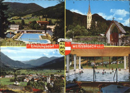 71936626 Weissbriach Freibad Gitschtal Motiv Mit Ev Kirche Thermozon Hallenbad W - Autres & Non Classés