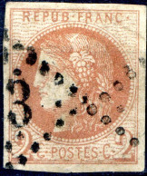 060524   BORDEAUX N°40B Rouge Brique   Coté 330€  4 Jolies Marges  Charnière Forte - 1870 Ausgabe Bordeaux