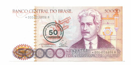 BRAZIL REPLACEMENT NOTE Star*A 50 CRUZADOS ON 50000 CRUZEIROS 1986 UNC P10990.6 - [11] Local Banknote Issues