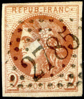 060524   BORDEAUX N°40B Rouge Brique   Coté 330€  4 Jolies Marges 1 Pelurage - 1870 Ausgabe Bordeaux