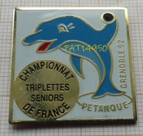 PAT14950 PETANQUE CHAMPIONNAT DE FRANCE  TRIPLETTES SENIOR GRENOBLE 92  DAUPHIN - Petanque