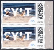 !a! GERMANY 2024 Mi. 3831 MNH Vert.PAIR W/ Right Margins (b) - German Vacation Destinations: Sylt - Neufs