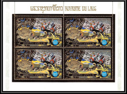 85704 N°61 - 411 Moon Car Espace Space UPU Laos Timbres OR Gold Stamps Bloc 4 ** MNH - U.P.U.