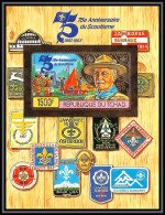 85865/ N°106 B Baden POWELL Scouts JAMBOREE 1982 Tchad OR Gold Stamps ** MNH Non Dentelé Imperf - Tchad (1960-...)