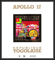 85787/ N°73 B (965B) Apollo 17 Espace Togo OR Gold Stamps ** MNH Non Dentelé Imperf Cote 90 Euros - Afrika