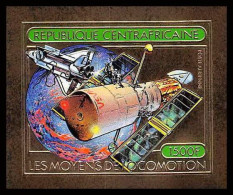85963b/ N°181 B Navette Shuttle Espace Space Centrafrique Centrafricaine OR Gold Stamps ** MNH Non Dentelé Imperf - Africa