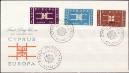 Chypre - Cyprus - Zypern FDC3 1963 Y&T N°217 à 219 - Michel N°225 à 227 - EUROPA - Lettres & Documents