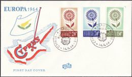 Chypre - Cyprus - Zypern FDC4 1964 Y&T N°232 à 234 - Michel N°240 à 242 - EUROPA - Covers & Documents