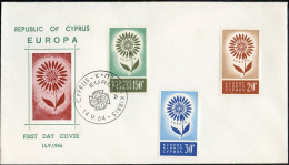 Chypre - Cyprus - Zypern FDC5 1964 Y&T N°232 à 234 - Michel N°240 à 242 - EUROPA - Briefe U. Dokumente