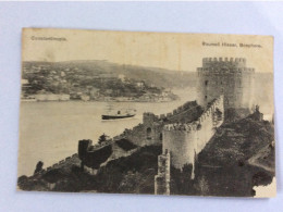 Constantinople - Roumeli Hissar, Bosphore  - 1908 - Timbre Décollé - Turquie