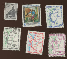 1960.1961 **  Aereo Yv.378. 381. 382/384 ++. Mint NH.  Coe Yv.11 € - Colombie