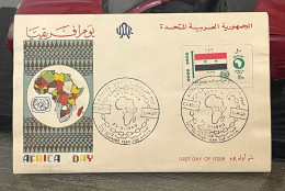 Egypt 1969 FDC Rare - Africa Day Flags First Day Cover - Large And Long Fdc All Flags - Neufs