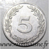 TUNISIE - KM 282 - 5 MILLIMES 1960 - SUP - Tunisia