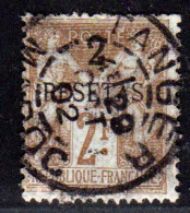 Französische Post Marokko 10, Sauber Gest. 2 Pesetas/2 F. - Autres & Non Classés