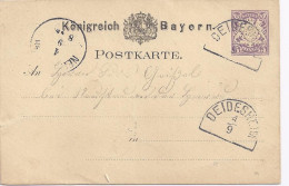 Bayern, 2mal Brief Stpl. HKS Deidesheim , 5 Pfg. Ganzsache. #243 - Covers & Documents