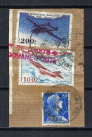 FRANCE Ca.1900-40: Obl. Des Douanes Des Postes Sur Fragment - 1927-1959 Matasellados