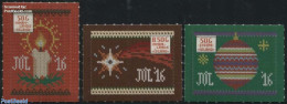 Iceland 2016 Christmas 3v S-a, Mint NH, Religion - Various - Christmas - Textiles - Nuovi