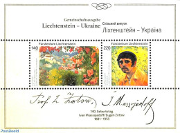 Liechtenstein 2021 Joint Issue With Ukraina, Eugen Zotow S/s, Mint NH, Various - Joint Issues - Art - Paintings - Neufs