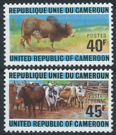 CAMERUN 1974 - FAUNA - BUEYES - YVERT 567**+ AEREO 225** - Kamerun (1960-...)