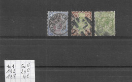 ROYAUME UNI N° 101 112 168 (YT) 3 TIMBRES OBLITERES TBE  COTE YT = 74,00 EUROS - Oblitérés