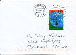 Poland Cover Sent To Denmark Lublin 22-10-2001 Single Franked - Lettres & Documents