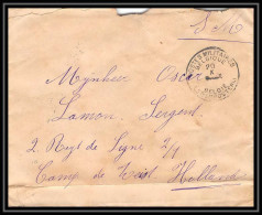 42776 Armée Belge Enveloppe En Franchise Camp De Weist Holland 1916 Guerre 1914/1918 War Cover  - Legerstempels