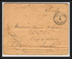 42777 Armée Belge Enveloppe En Franchise Camp D'auvours 1915 Guerre 1914/1918 War Cover  - Marques D'armées