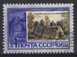 Russia 1969. Scott #3586 (U) Straw Hut, Razliv - Usados