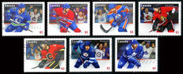 Canada (Scott No.2670-76 - Ligue Nationale De Hockey / Vancouver / National Hockey League) (o) Adhésif Set - Gebraucht