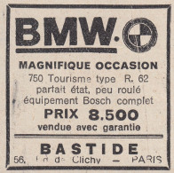 BMW - Bastide - Paris - 1931 Vintage Advertising - Pubblicità Epoca - Publicités