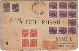 BRAZIL REGISTERED COVER 18 STAMPS TO ARAD ROMANIA - Lettres & Documents