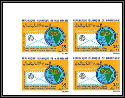 0528b Mauritanie N°116 Upu Upa Union Postale Africaine Non Dentelé ** MNH Imperf Bloc 4 1971 - U.P.U.