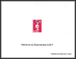 2218/ Saint-Pierre Et Miquelon N°631 Marianne Du Bicentenaire Proof Bloc Gommé ** Mnh 1996 RRR - Ongetande, Proeven & Plaatfouten