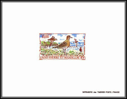 2196/ Saint-Pierre Et Miquelon PA N°73 Le Pluvier Doré Golden Plover Oiseaux Birds épreuve De Luxe Deluxe Proof 1993 - Ongetande, Proeven & Plaatfouten