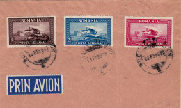 C. RAIU AIR MAIL POST 1930 FULL SET ON COVER ROMANIA - Covers & Documents