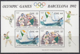 IRLAND  Block 9, Postfrisch **, Olympische Sommerspiele, Barcelona, 1992 - Hojas Y Bloques