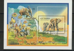 Guyana - 1992 - Mammals: African Elephant - Yv Bf 102 - Elefantes