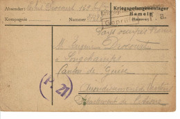 CARTE   POSTALE KRIEGSGEFANGENENLAGER  HAMELN - Briefkaarten