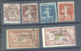 Grand Liban  :  Yv  22...36  (o)   6 Valeurs - Used Stamps