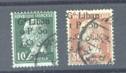 Grand Liban  :  Yv  39 + 41  (o) - Gebraucht